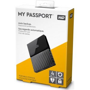 WD 4TB My Passport  Portable External Hard Drive USB 3.0 - Black