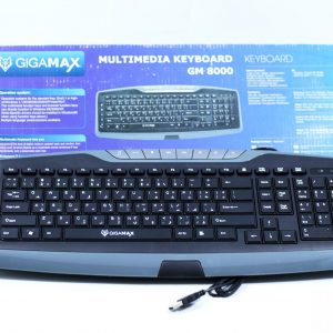 Gigamax GM 8000 USB Multimedia Slim Keyboard - Black لوحة مفاتيح جيجا ماكس ملتى ميديا