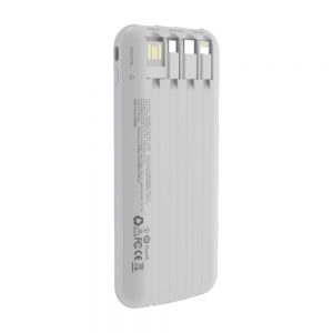 Devia Kintone series Power Bank with 4 cables 10000mAh - Black or white