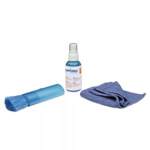 Manhattan 421010 LCD Mini Cleaning Kit Alcohol-free, Includes Cleaning Solution, Brush, Microfiber Cloth, 60 ml