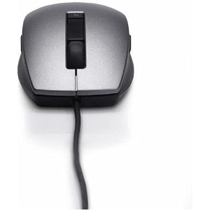 DELL USB 0Y357C D251D Silver/Black Optical 6 Button Scroll Wheel Mouse ماوس ديل سلكى 6 كليك