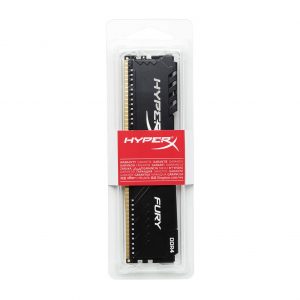 HyperX Fury 8GB 3600MHz DDR4 Ram CL17 DIMM 1Rx8 Black Single Stick Desktop Memory with low-profile heat spreader
