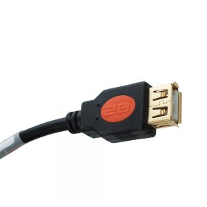 2B (DC062) USB mini 5 pin Male To USB Type A Female - 1.2CM - Black