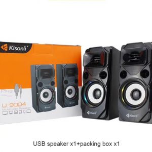 Kisonli U-9004 USB 2.0 Speaker - Black سماعات يو اس بى