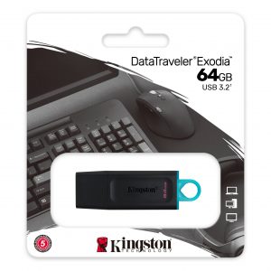 Kingston 64GB Exodia USB 3.20 Flash فلاشة 64 جيجا