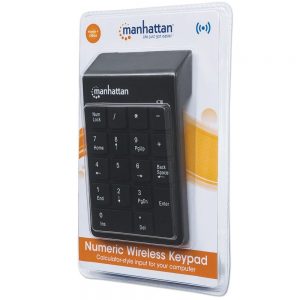 Manhattan Numeric Keypad USB Wireless 18 Full-Size Keys - Black  لوحة مفاتيح رقمية