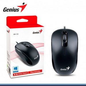 Genius DX-110 BLACK Optical Mouse- Black ماوس جينيوس