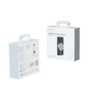 شاحن موبايل لاسلكى Devia EA239 Magnetic Wireless Charger for iPhone 12 and other device Support Qi Charging - White