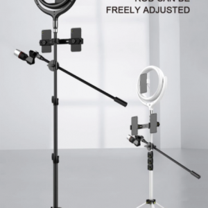 Devia Tripod Live streaming stand with LED ring light 12″” 1.7m”