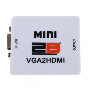 2B (CV748) Mini Converter VGA To HDMI With audio Output - White