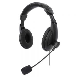 Manhattan 179881 Stereo USB Headset Wired Lightweight Over-ear - Black ( HP357)