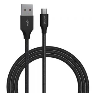 Devia MX70L Gracious Series data Cable for Micro Woven - 5V,2.1A 1M - Black