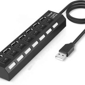 USB Hub 7 Ports  Hi-Speed 2.0 With On/Off Power Switch