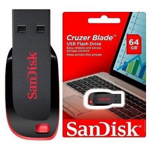 SanDisk 64 GB Cruzer Blade USB 2.0 Flash Drive