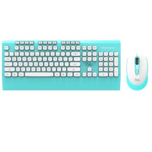 Betta (Legened) Wireless Desktop 116 Keys Keyboard and Mouse 10 M distance Blue&white