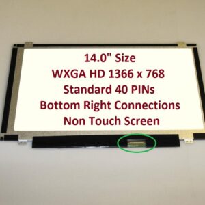 Laptop replacement screen 14 inch-slim 40 pin (LTN140AT27) شاشة لابتوب 14 بوصة 40 بين