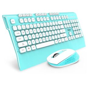 Betta (Legened) Wireless Desktop 116 Keys Keyboard and Mouse 10 M distance Blue&white