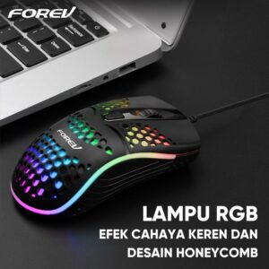 Forev  Mouse Gaming Honey CombFV-138 7 LED RGB Effects Up to 7200DPI