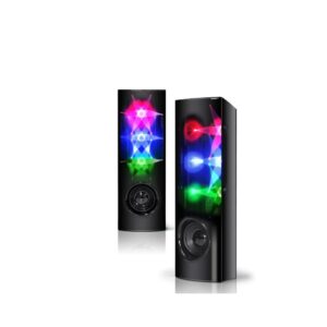 MBY Amazing 3D Stars Music Luminous Light Stereo Speaker LED Flashing light USB 2.0 multimedia Subwoofer Aux-in for Computer/Mobile phone/Laptop