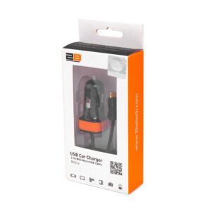 2B  Car Charger 2.1A with USB Port (MX316) - Black