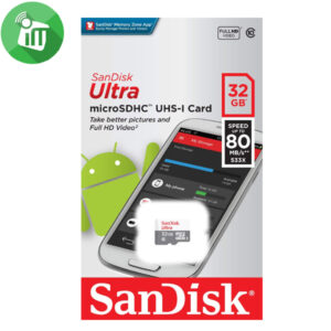 SanDisk 32GB Ultra microSDHC 80MB UHS-I card