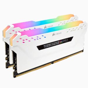 CORSAIR VENGEANCE® RGB PRO 16GB (2 x 8GB) DDR4 DRAM 3200MHz C16 Memory Kit — White