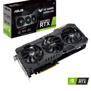 ASUS TUF Gaming GeForce RTX™ 3060 Ti V2 8GB GDDR6 with LHR offers a buffed-up design that delivers chart-topping thermal performance