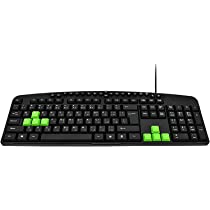 Zero Keyboard ZR-2608 Multimedia for Computer and Laptop Black&Green