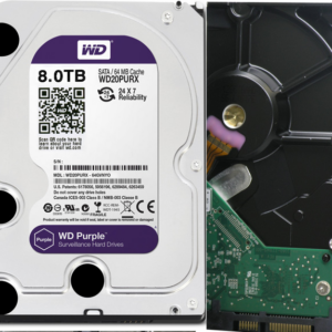 Western Digital 8TB Purple  Internal Hard Drive HDD 3.5 Inch - 256 MB Cache