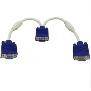 2B (CV733) Vga Y Splitter Cable Male To Female M/f Converter 1 to 2 Way for PC TV Monitor
