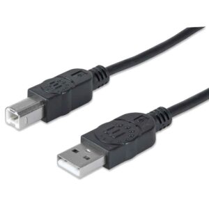 Manhattan (dc047) Hi-Speed USB Printer A Male / B Male Cable 1.8M - Black