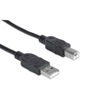 Manhattan (dc047) Hi-Speed USB Printer A Male / B Male Cable 1.8M - Black