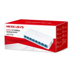 Mercusys MS108 8-Port 10/100Mbps Desktop Switch | RJ45 Ports | auto MDI/MDIX Supported