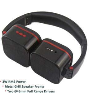 2in1 Dual Function Wireless Bluetooth Headphones and Stereo Speaker Deep Bass(EJYX988)