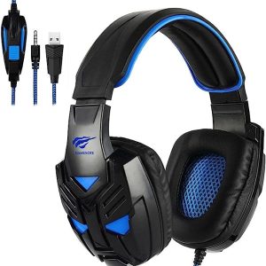 HAVIT - HV2229D TRANSFORMERS Led Gaming Headset With 360 Foldable Microphone Single 3.5mm Aux For Mobile / PS4 / PS5/ PC And Laptop Blue