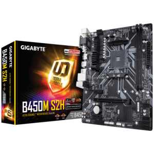 GIGABYTE B450M S2H Ultra AMD Durable Motherboard , PCIe Gen3 x4 M.2, 7-colors RGB LED Strips Support, Anti-Sulfur Resistor Design