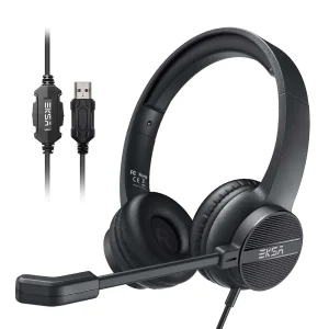 EKSA H12E Environmental Noise Cancelling Headset - Black