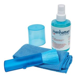 Manhattan 421027 LCD Cleaning Kit Alcohol-free - Includes Cleaning Solution, Brush and Microfiber Cloth - 200 ml