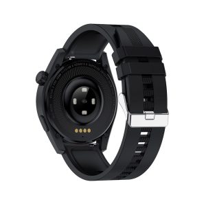 Devia smart Watch Pro 5 with 2 Strap , 7days battery , splashproof , Nfc , bood pressure , - Black