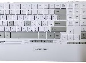 YAFOX T360 Wired SLIM KeyBoard WITH MULTIMEDIA / USB / White