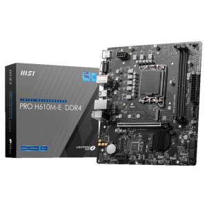 MSI PRO H610M-E DDR4 Motherboard Support Intel Core 14th/ 13th/ 12th Gen Processors
