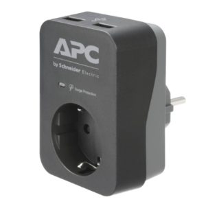 APC Essential SurgeArrest 1 Outlet 2 USB Ports 230V Germany - Black