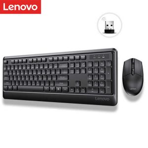 Lenovo Original KN102 Light and Thin Wireless Keyboard and Mouse-Black