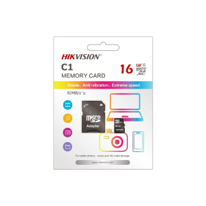 Memory Card Hikvision C1 16gb 92mb/s , with micro sd adapter